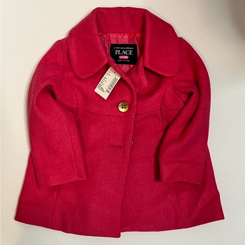 The Children's Place Vibrant Pink Pea Coat